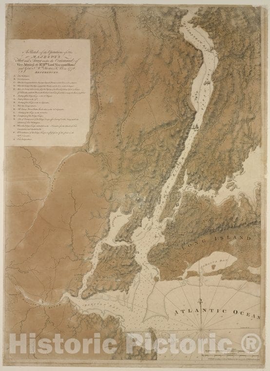 Historic Map - A Sketch Of The Operations Of His Majesty'S Fleet And Army Under - New York (N.Y.) - Maps - 1760-1769The Eno Collection Of New York City Views. - Vintage Wall Art