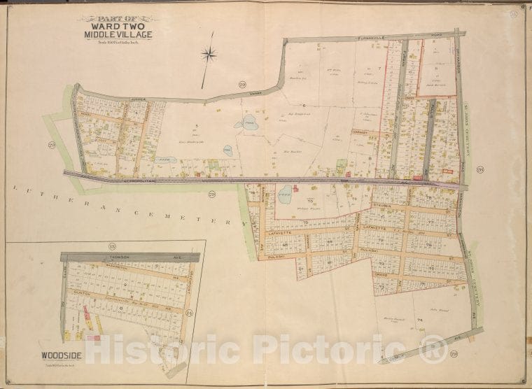 Historic Map - 1903 Queens County, New York (N.Y.) Queens, Ward Two Middle Village; Juniper Swamp, Furmanville, Dryharbor, Washington ; Cooper, Barnum, Vintage Wall Art