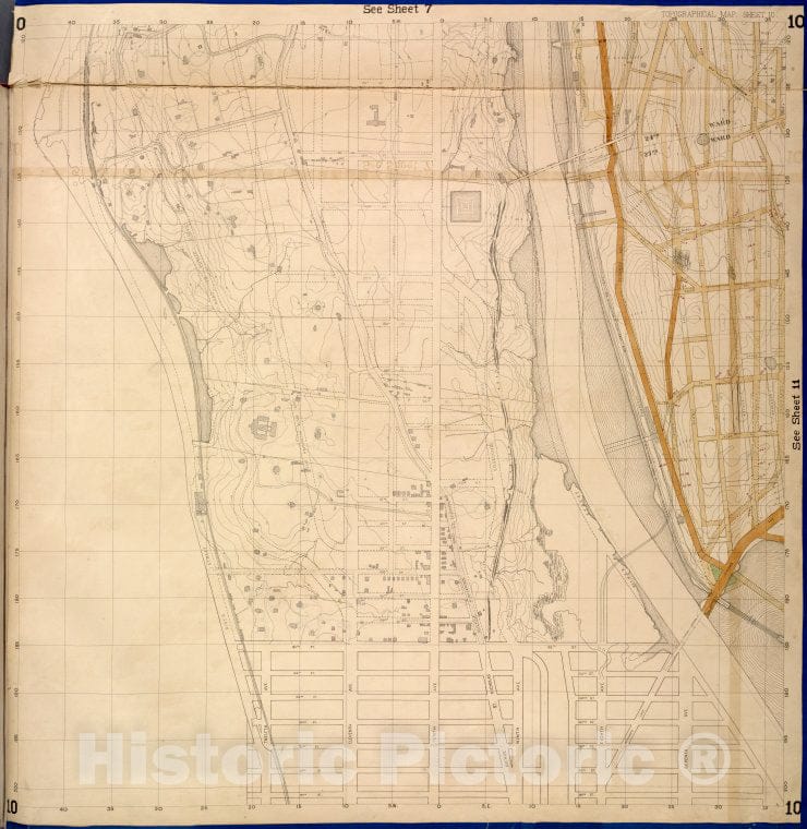 Historic Map - 1873 Bronx, Westchester County, New York (N.Y.) Sheet 10; [Anderson Ave, Jerome Ave; Including 7Th Ave, 149Th St, River St.] - Vintage Wall Art