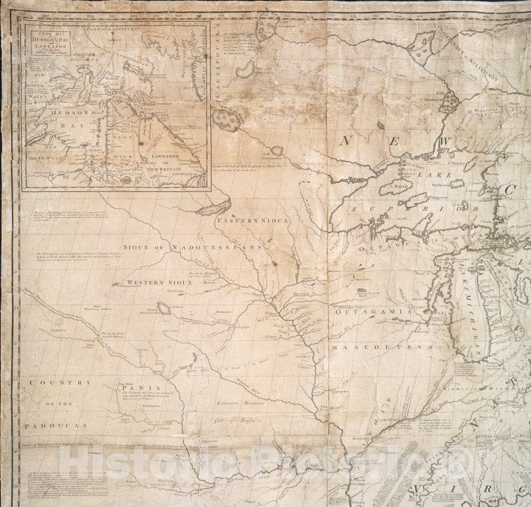 Historic 1755 Map - A Map Of The British And French Dominions In North America : Wit - North America - Charts And Maps - Vintage Wall Art