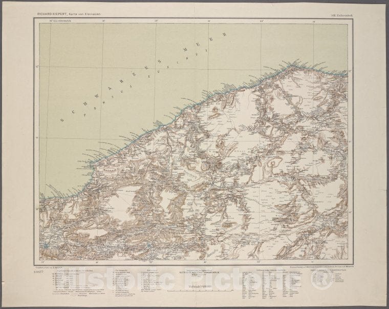 Historic 1902 Map - A3. Zafaranboli.- Turkey - Maps - Vintage Wall Art