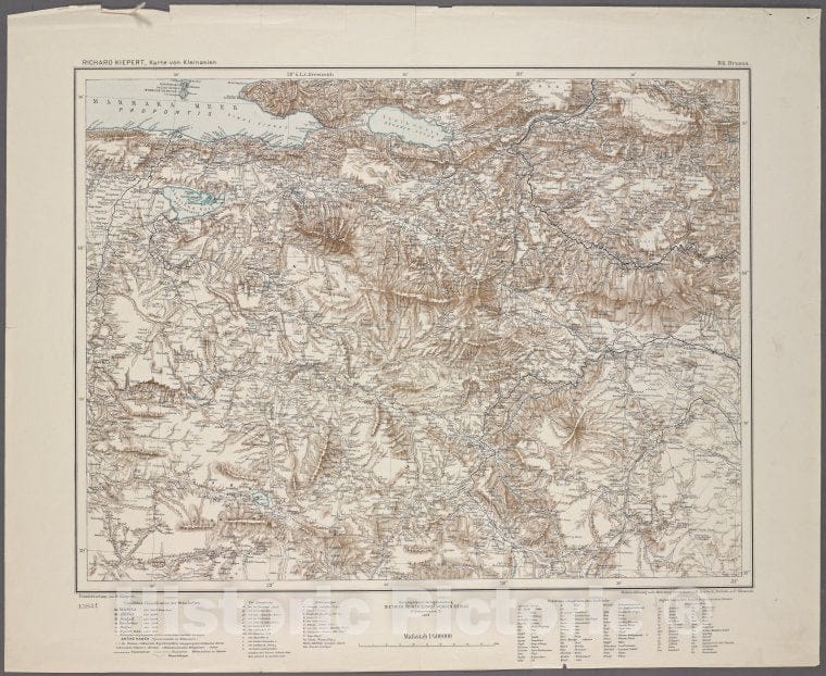 Historic 1902 Map - B2. Brussa.- Turkey - Maps - Vintage Wall Art