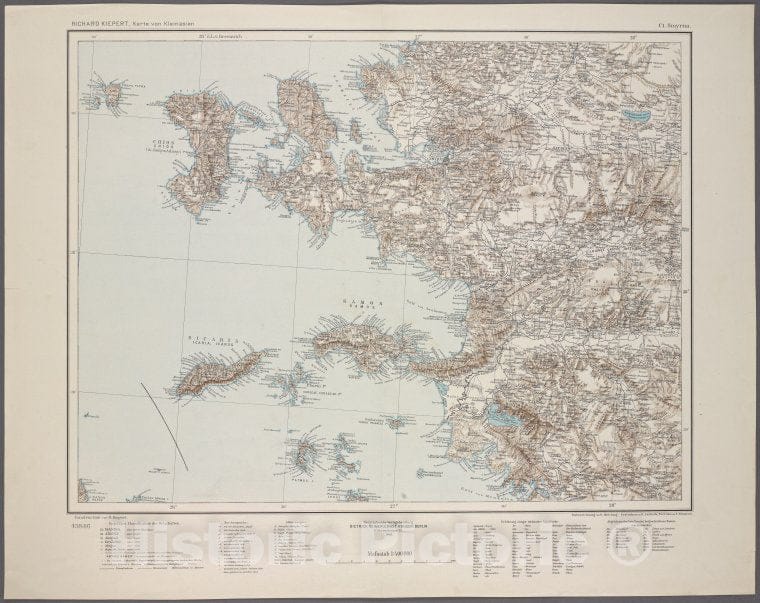 Historic 1902 Map - C1. Smyrna.- Turkey - Maps - Vintage Wall Art