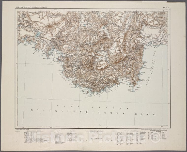 Historic 1902 Map - D2. Adalia.- Turkey - Maps - Vintage Wall Art