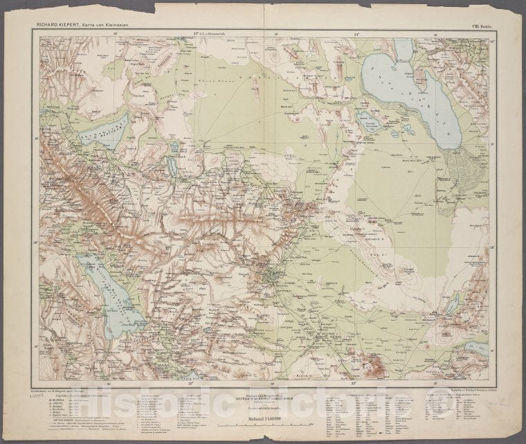 Historic 1902 Map - C3. Konia.- Turkey - Maps - Vintage Wall Art, V2