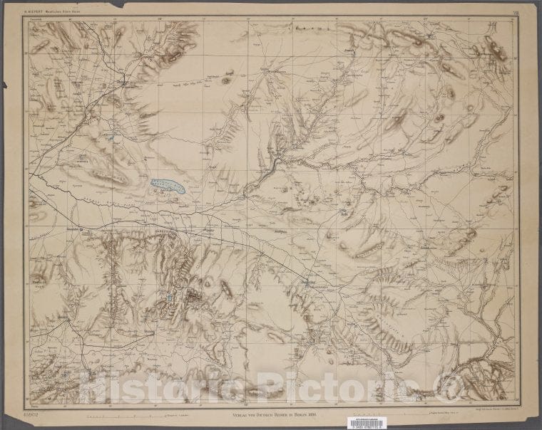 Historic 1890 Map - Sheet 8. 1: 250,000.- Turkey - Vintage Wall Art