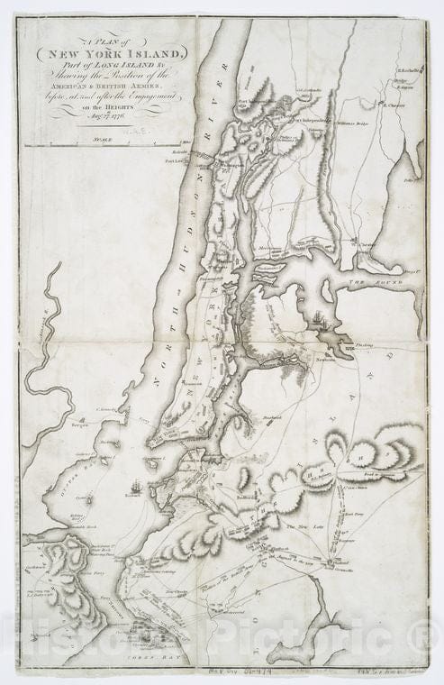 Historic 1806 Map - A Plan Of New York Island, Part Of Long Island &C : Shewing The - Vintage Wall Art