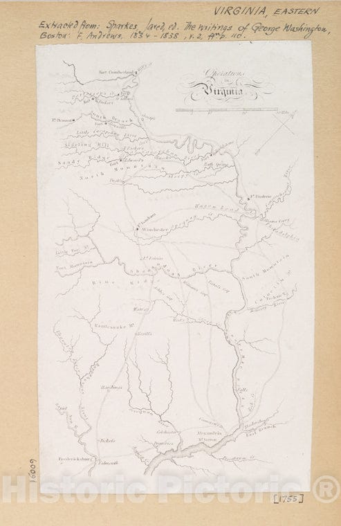 Historic 1839 Map - Operations In Virginia, 1781. - Virginia - History - Revolution, 1775-1783 - Maps Of North America. - Revolutionary War, 1775-1783 - Vintage Wall Art