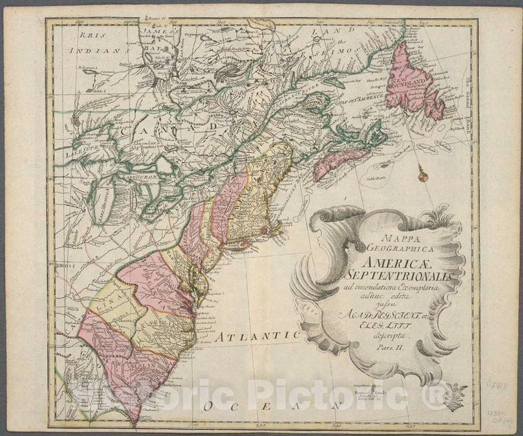 Historic Map - 1753 North America, Mappa Geographica Americae Septentrionalis : Ad Emendatiora Exemplaria Adhuc Edita Jussu - Vintage Wall Art