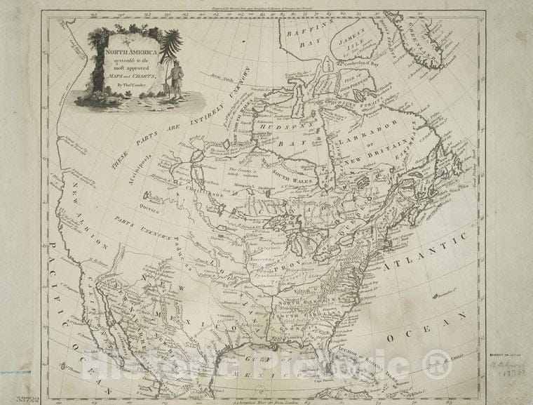 Historic 1774 Map - North America, Agreeable To The Most Approved Maps And Charts - North America - Maps - Early Works To 1800Maps Of North America. - Vintage Wall Art