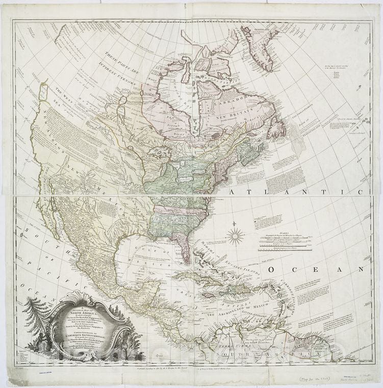 Historic Map - 1761 North America : In Which Is Express'D The Several New Roads, Forts, Engagements - Vintage Wall Art