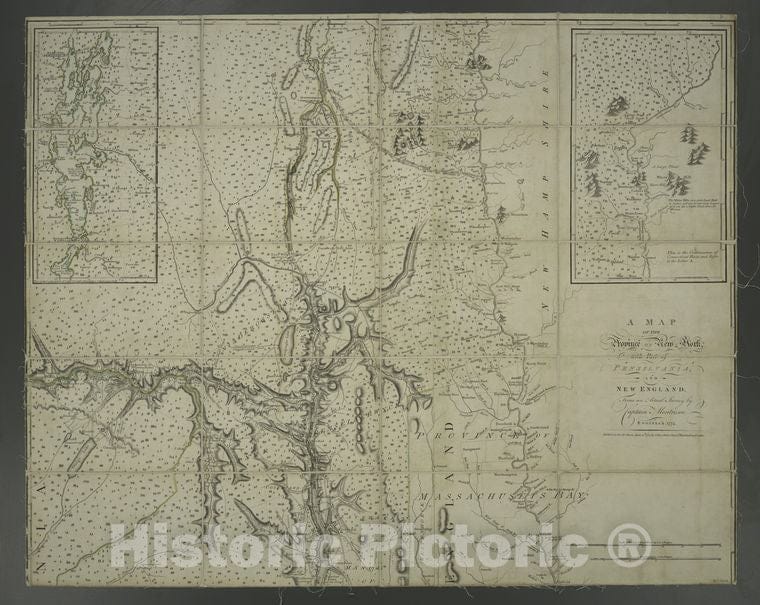 Historic Map - 1775 A Map Of The Province Of New York, With Part Of Pensilvania, And New England. - Vintage Wall Art