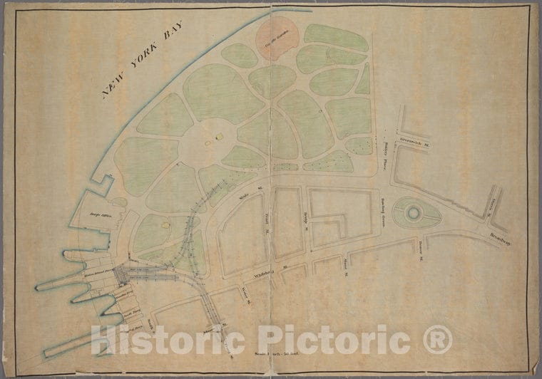 Historic 1885 Map - Plan Of New York City Between Battery And Morris Street On The N - Vintage Wall Art