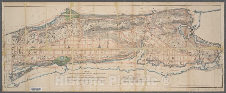 Historic 1868 Map - Map Of That Part Of The City Of New York North Of 155Th St.Of New York City And State - Manhattan - Vintage Wall Art