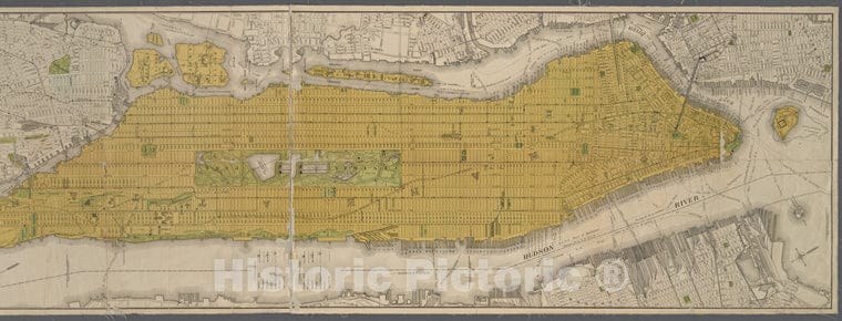 Historic 1903 Map - Rand-Mcnally Standard Map Of The Borough Of Manhattan.Of New York City And State - Manhattan - Vintage Wall Art