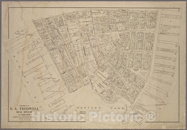 Historic 1908 Map - Thelower Part Of New York City, From Actual Survey, 1908Of New York City And State - Manhattan - Vintage Wall Art