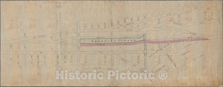 Historic 1900 Map - [Map Of New York City Between 135Th And 165Th Streets, Harlem And St. Nicholas Avenue.] Of New York City And State - Manhattan - Vintage Wall Art