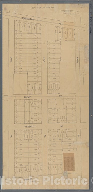 Historic 1907 Map - Auction Labor Day, Monday, September 2, 1907. 214 Extra Largof New York City And State - Staten Island - Vintage Wall Art