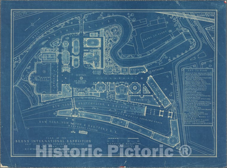 Historic 1916 Map - Plan Of The Bronx International Exposition, East 177Th Street, Borough Of The Bronx, New York Cityof New York City And State - Bronx - Vintage Wall Art