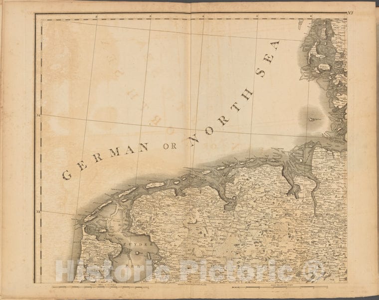 Historic Map - 1800 Plate I: A General Map Of The Empire Of Germany, Holland, The Netherlands, Switzerland, The Grisons, Italy, Sicily, Corsica, And Sardinia - Vintage Wall Art