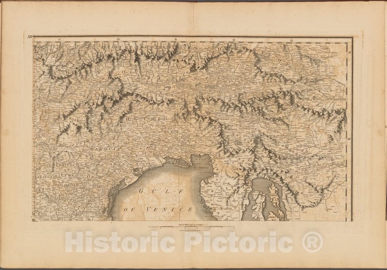 Historic Map - 1800 Plate Xii: A General Map Of The Empire Of Germany, Holland, The Netherlands, Switzerland, The Grisons, Italy, Sicily, Corsica, And Sardinia - Vintage Wall Art