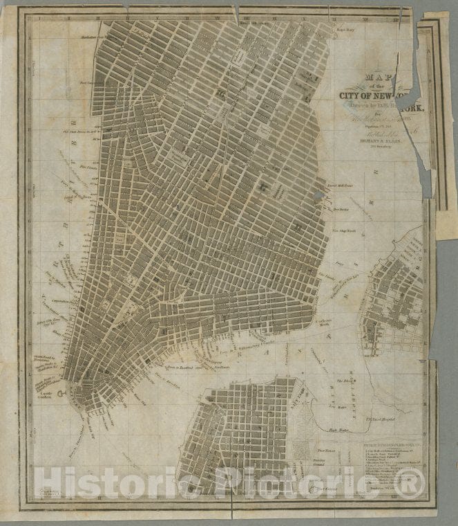 Historic 1846 Map - Map Of The City Of New-York - New York (N.Y.) - Manhattan (New York, N.Y.) - Maps - New York (N.Y.) - Vintage Wall Art