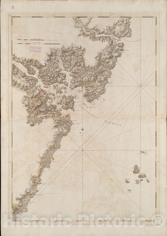 Historical Map, 1779 [Coast of New England from York Harbor to North Beach], Vintage Wall Art