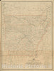 Historical Map, 1903 Post Route map of The State of Arkansas Showing Post Offices with The Intermediate Distances on Mail Routes in Operation on The 1st of December, 1903, Vintage Wall Art