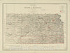 Historical Map, 1884 State of Kansas, Vintage Wall Art