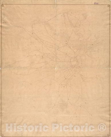 Historical Map, 1898 [Map of Boston, Showing Surface Lines, Proposed Elevated Lines, Connecting Surface Lines and Route of Subway, Vintage Wall Art
