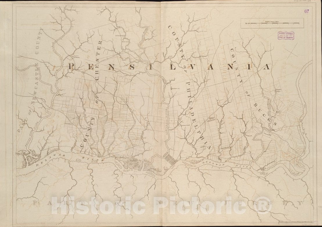 Historical Map, 1777 [Environs of Philadelphia], Vintage Wall Art