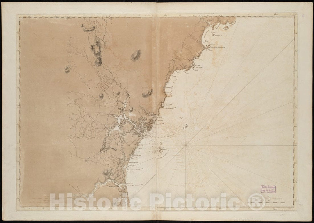 Historical Map, 1776 Coast of New England from Cape Elizabeth, Me. to Newburyport, Mass, Vintage Wall Art : 5134575