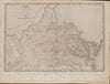 Historical Map, 1800 The State of Virginia from The Best Authorities, Vintage Wall Art