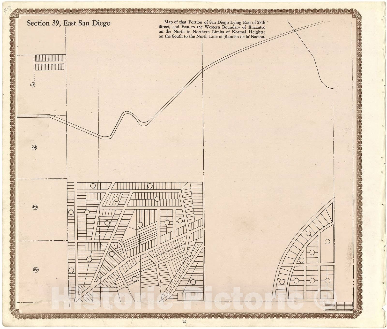 Historic 1912 Map - Plat Book of San Diego County, California - Section 18, Point Loma Addition to San Diego