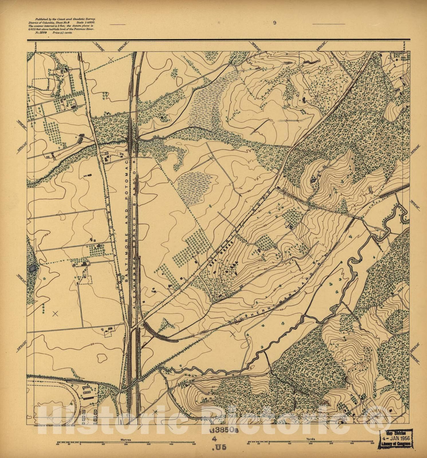 Historic 1892 Map - District of Columbia - Image 10 of District of Columbia