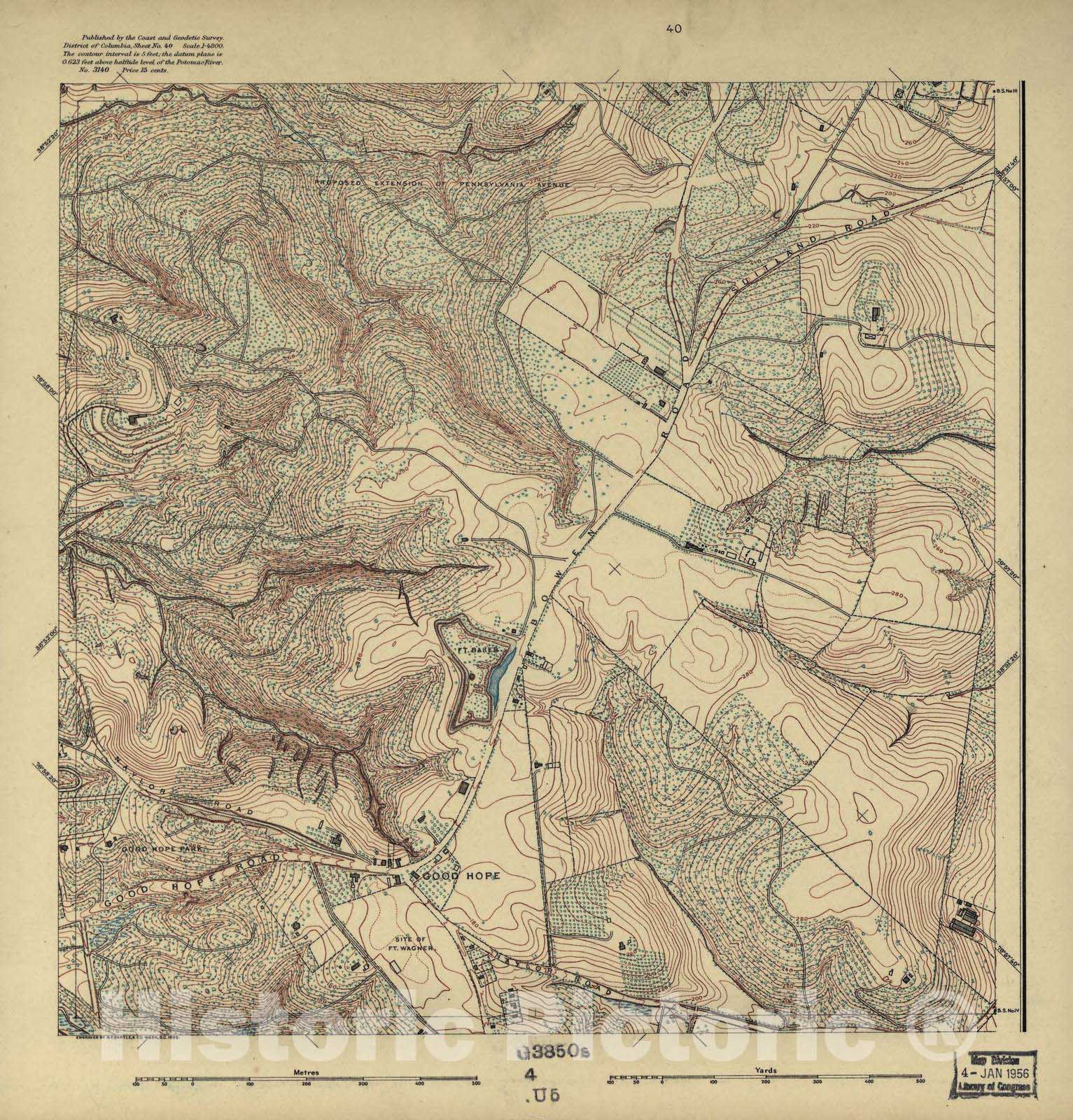 Historic 1892 Map - District of Columbia - Image 38 of District of Columbia