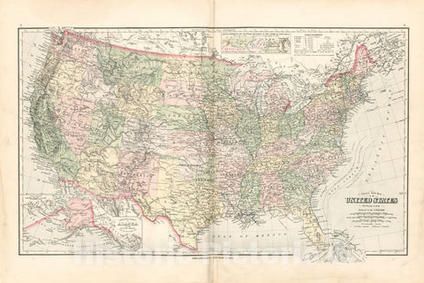 Historic 1891 Map - Atlas of Bucks Co, Penna. - Gray's New Map of The United States - Atlas of Bucks County, Pennsylvania