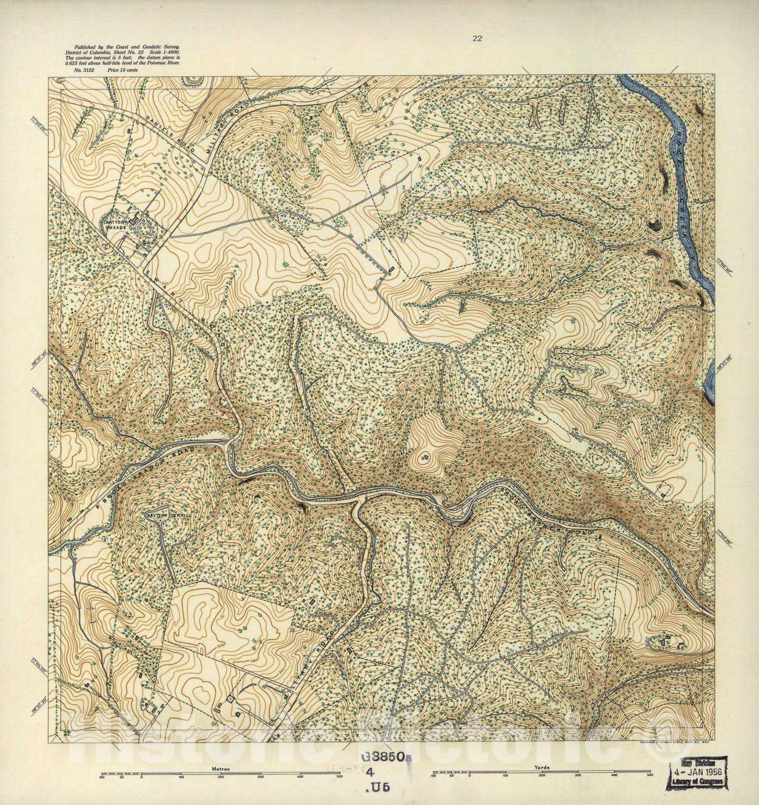 Historic 1892 Map - District of Columbia - Image 23 of District of Columbia