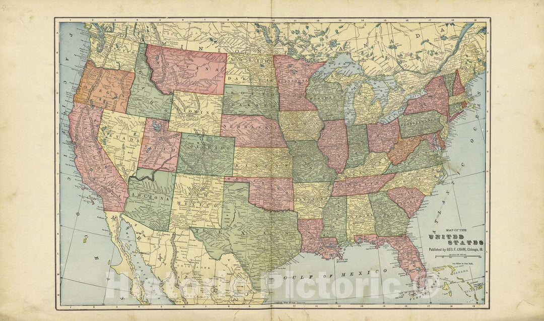 Historic 1908 Map - Standard Atlas of Crawford County, Iowa - Map of The United States