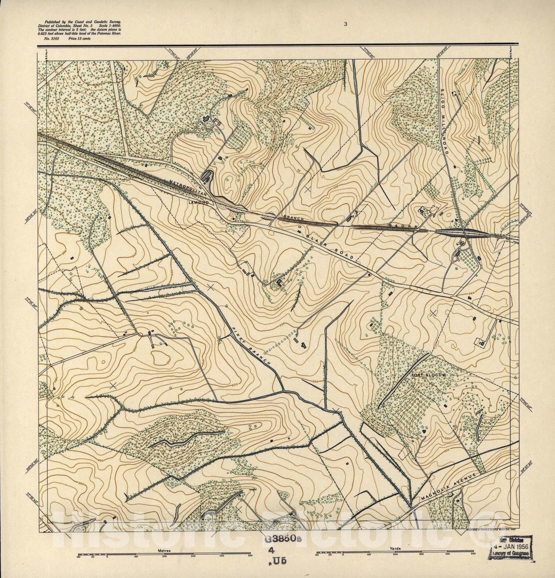 Historic 1892 Map - District of Columbia - Image 4 of District of Columbia