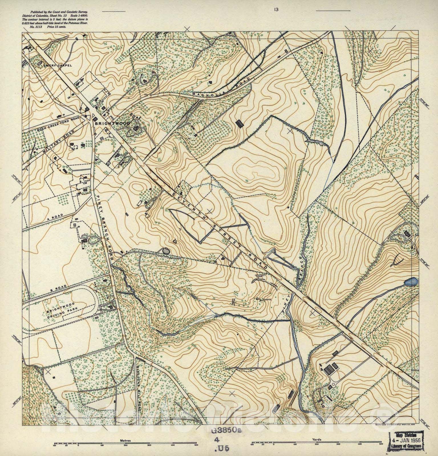 Historic 1892 Map - District of Columbia - Image 14 of District of Columbia