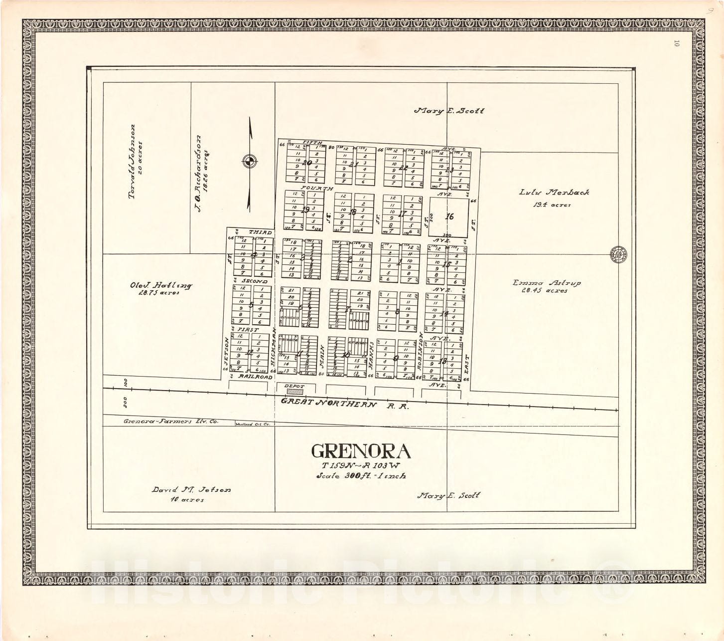 Historic 1937 Map - Atlas, Williams County, North Dakota. - Grenora - Atlas of Williams County, North Dakota