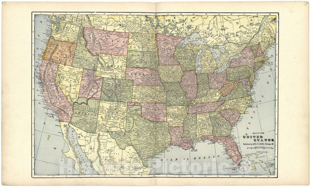 Historic 1909 Map - Standard Atlas of Wood County, Wisconsin - Map of The United States