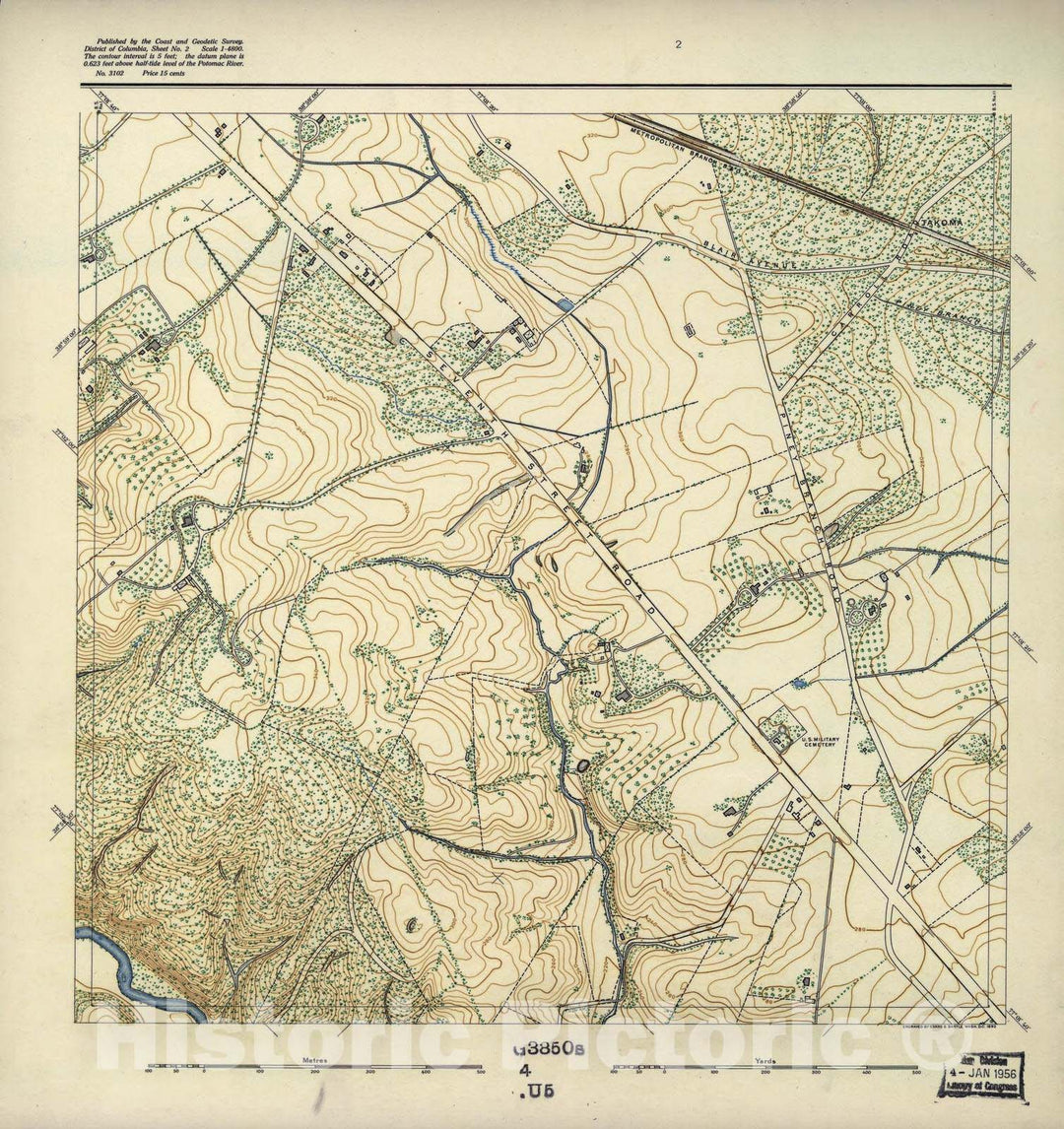 Historic 1892 Map - District of Columbia - Image 3 of District of Columbia