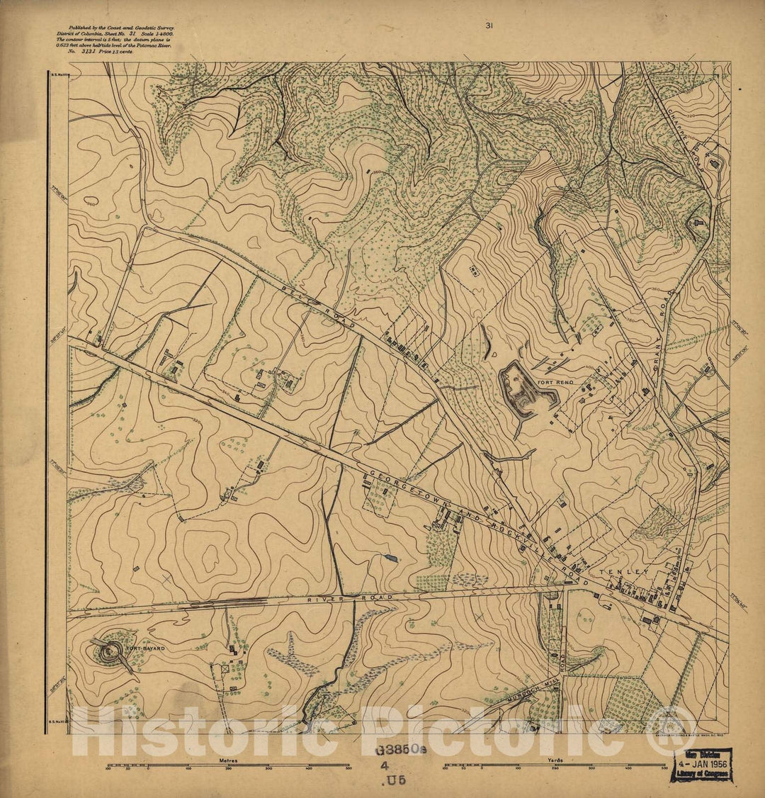 Historic 1892 Map - District of Columbia - Image 32 of District of Columbia