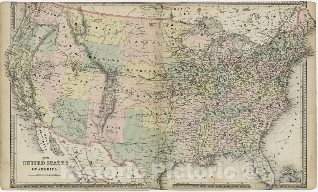 Historic 1873 Map - Atlas of Clinton County, Michigan - The United States of America