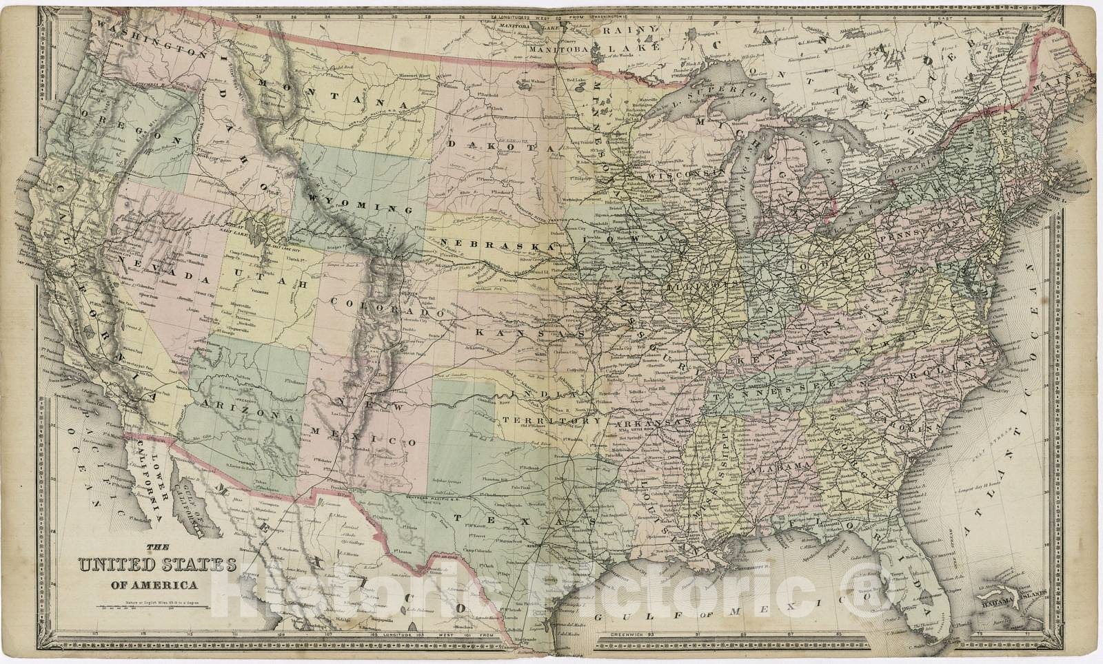 Historic 1873 Map - Atlas of Clinton County, Michigan - The United States of America