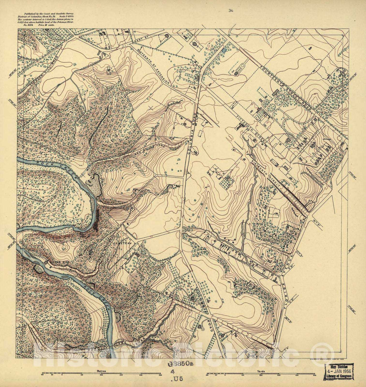 Historic 1892 Map - District of Columbia - Image 35 of District of Columbia