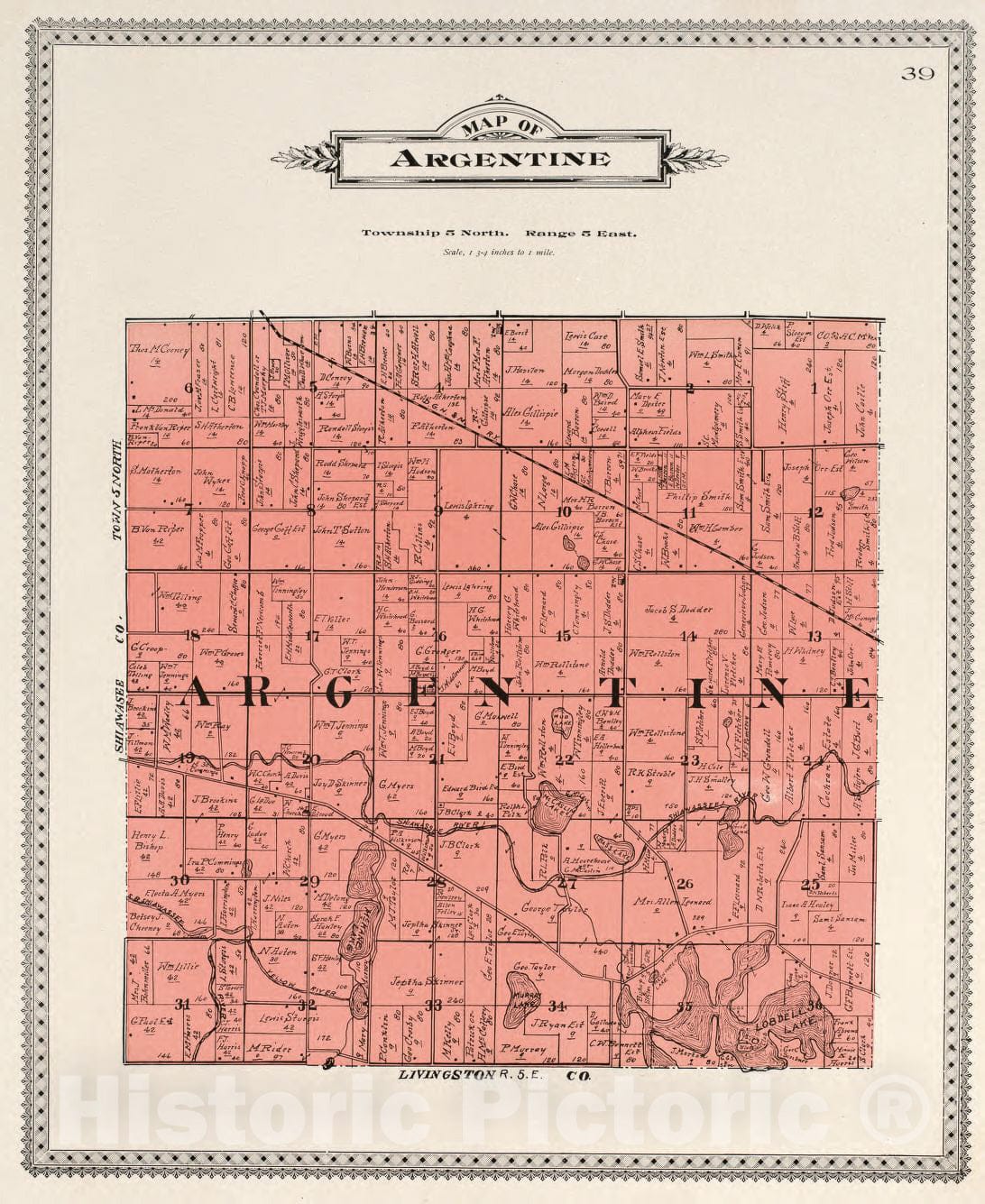 Historic 1899 Map - Atlas of Genesee County, Michigan : containing maps of Every Township in The County, with Village and City plats - Map of Forest