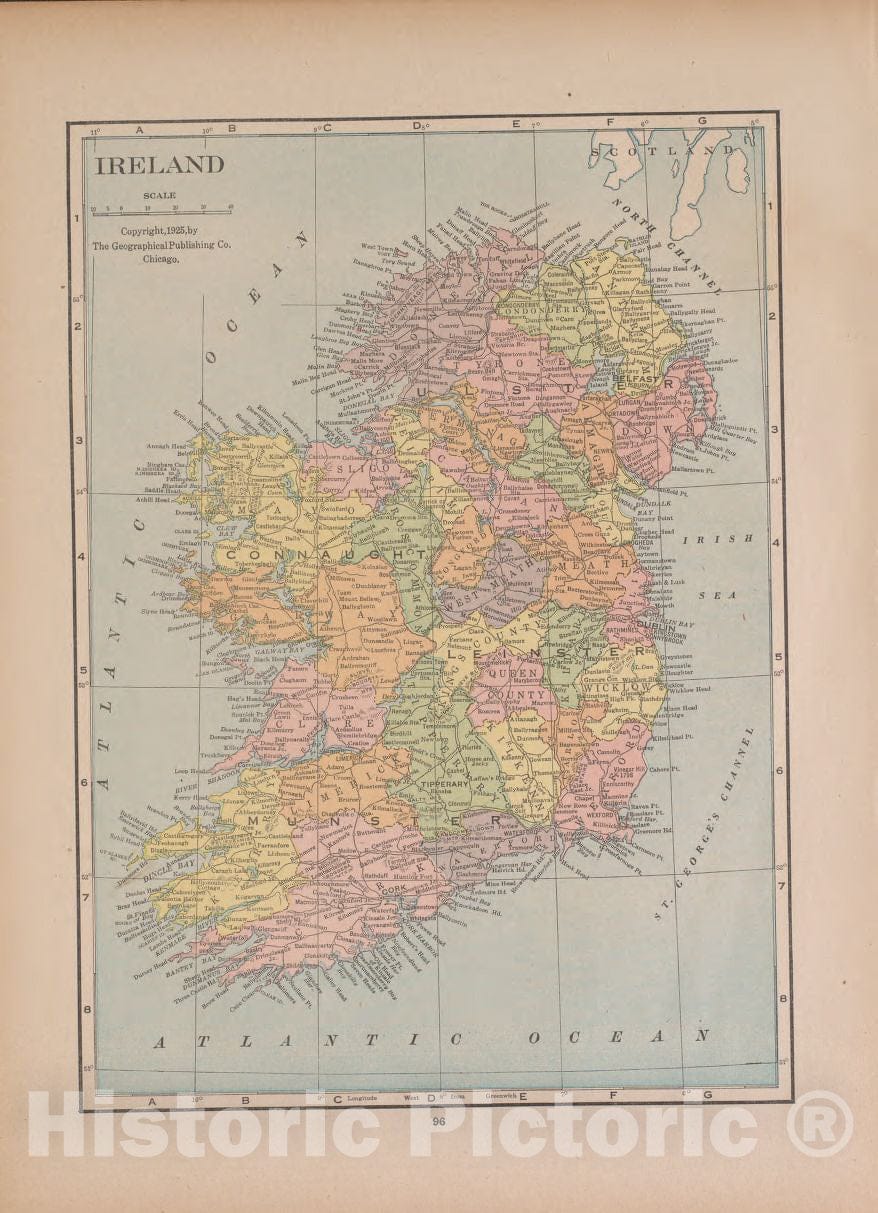 Historic 1927 Map - Atlas of Doniphan County, Kansas - Ireland - Atlas of Doniphan County and The World